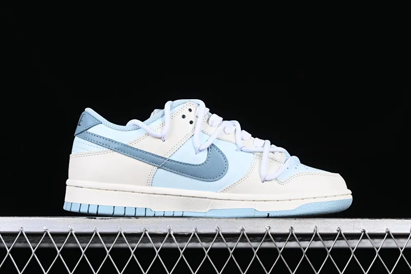 All categories Nk SB Dunk series Nk SB Dunk Low low-top sneakers Nk Dunk Low milk blue customized version of deconstructed strap casual sneakers DD1503-123